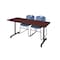 Kobe Rectangle Mobile table, 60" W, 29" H, Laminate Top, Mahogany MKTRCC6024MH44BE - alternate 1
